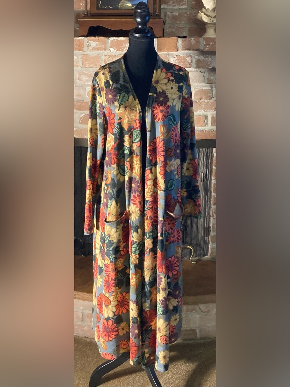 LuLaRoe Floral Maxi Cardigan in Multicolor
